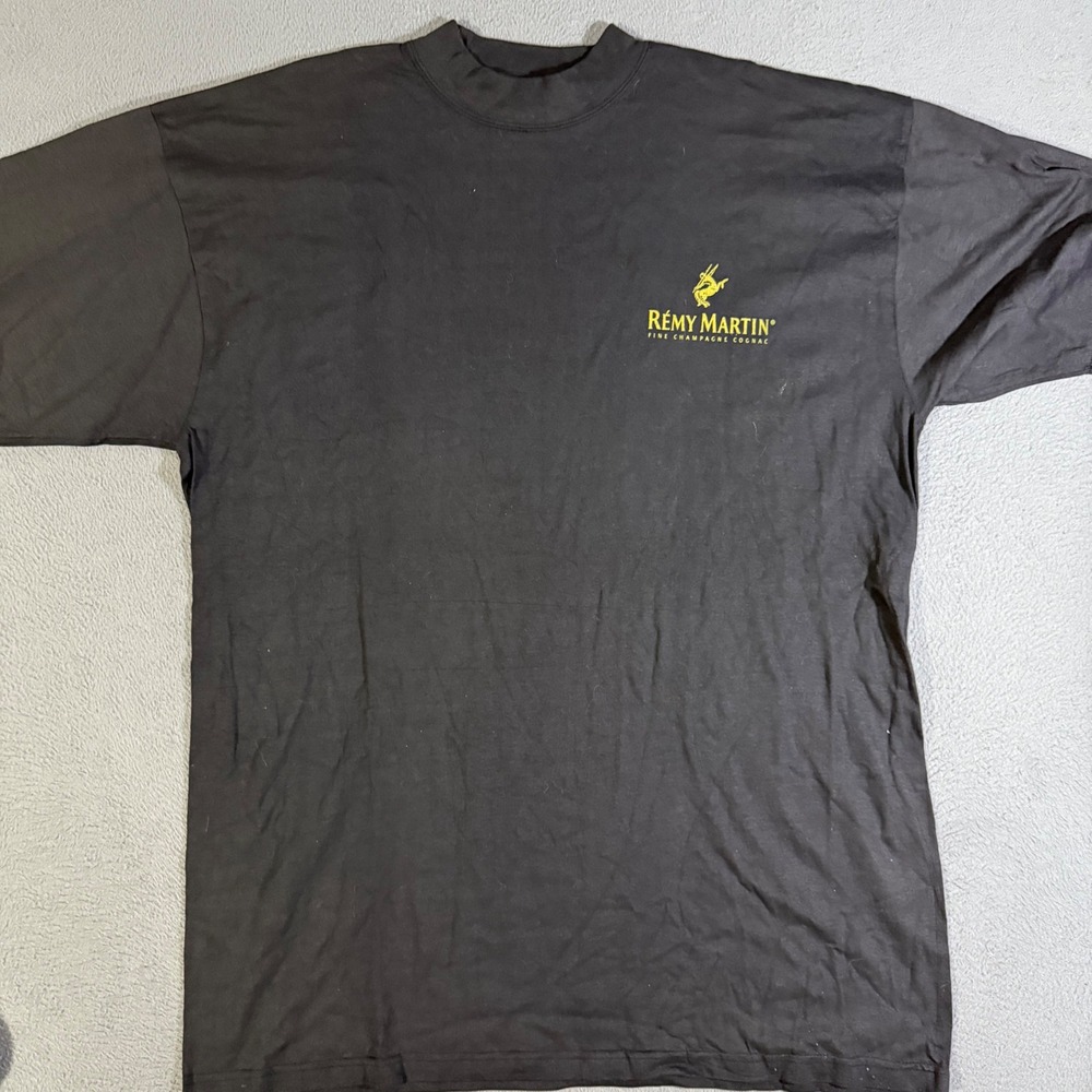 Vintage Remy Martin Fine Champagne Cognac Black Cotton‎ Graphic T-Shirt 2XL